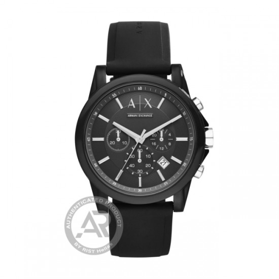 ARMANI EXCHANGE Outerbanks Black Rubber Strap AX1326