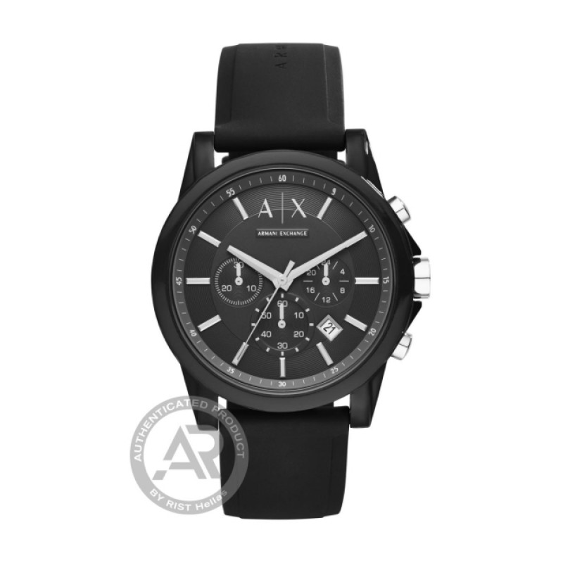 ARMANI EXCHANGE Outerbanks Black Rubber Strap AX1326