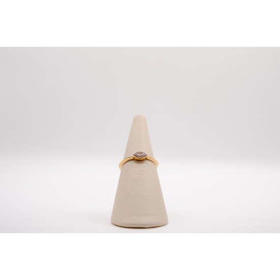 Χρυσό Κ14 Δακτυλίδι με Ζιργκόν 102204