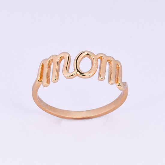 Χρυσό Κ14 Δακτυλίδι MOM 105458
