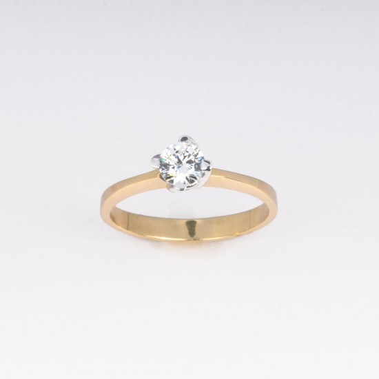 Χρυσό Κ14 Μονόπετρο με ζιργκόν 108095