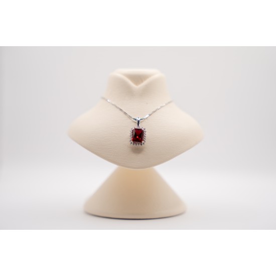 Λευκόχρυσο Κ14 Μενταγιόν και αλυσίδα 52010/88817