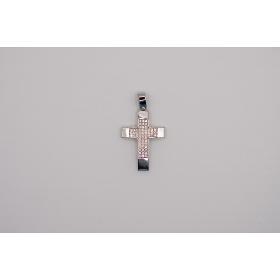 Λευκόχρυσος Κ14 Σταυρός με Ζιργκόν 98056