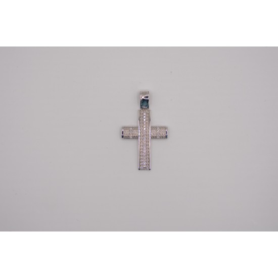 Λευκόχρυσος Κ14 Σταυρός με Ζιργκόν 90374