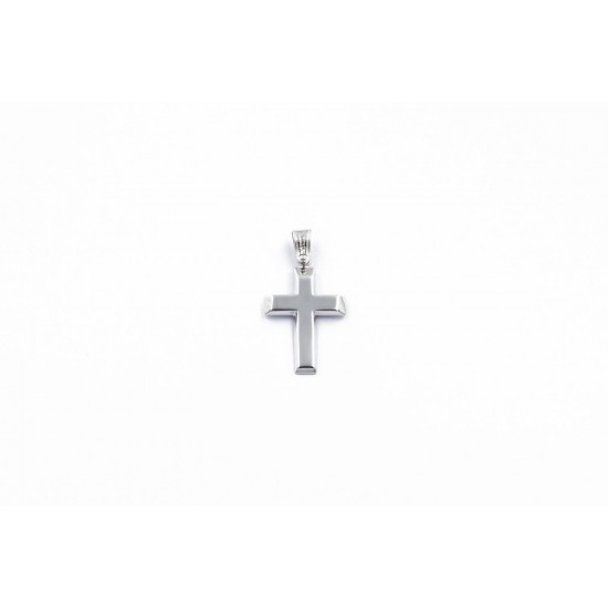 Σταυρός λευκόχρυσος Κ14 απλός 98038