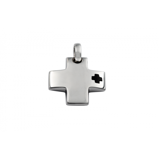 Λευκόχρυσος Κ18 σταυρός με σμάλτο 1466