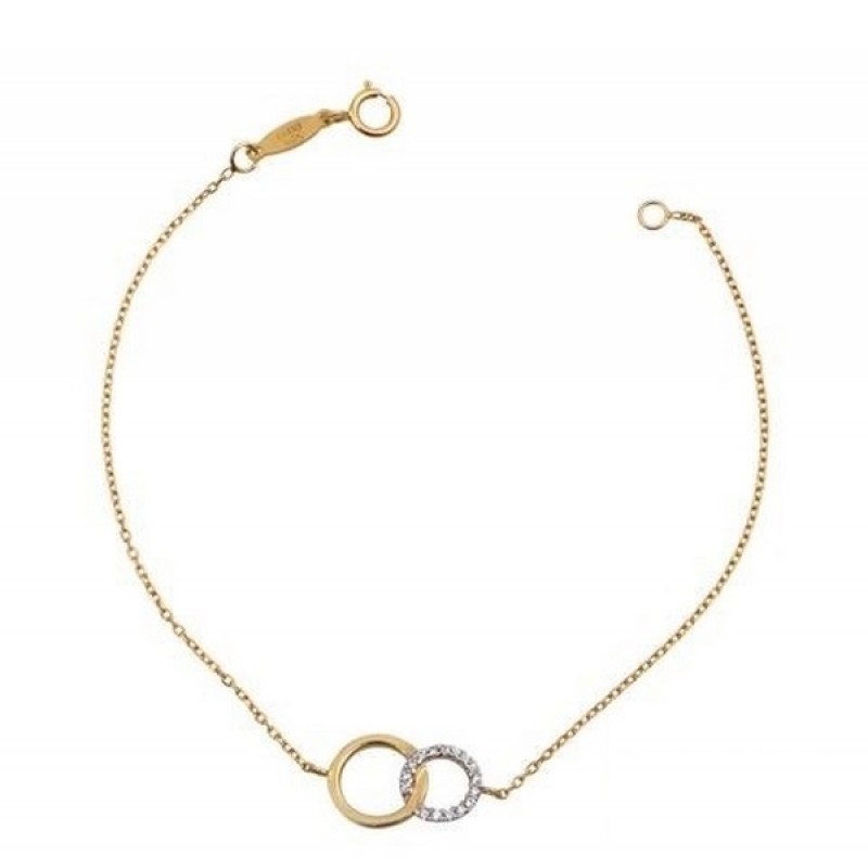 Gold K14 Bracelet with Cyrcles 99105