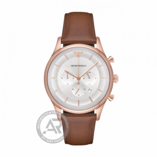 EMPORIO ARMANI Men's Chronograph Rose Gold Plated AR11043