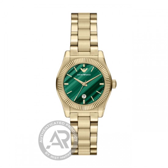 EMPORIO ARMANI Federica Gold Plated Green Dial AR11761