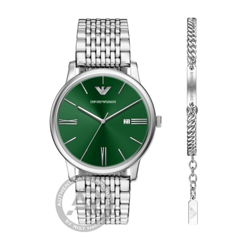 EMPORIO ARMANI Green Dial AR80087SET