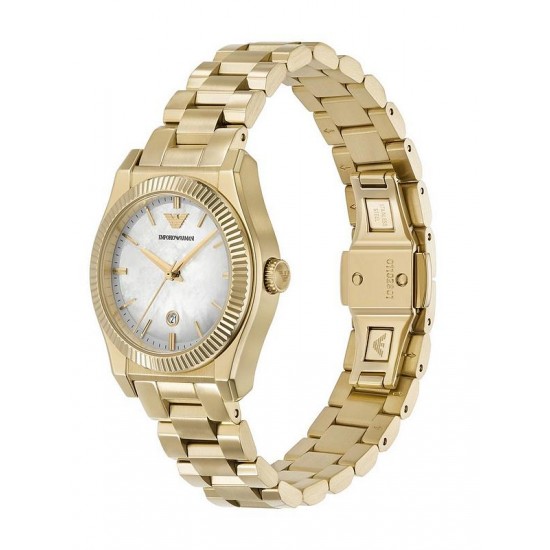EMPORIO ARMANI Gold Plated Watch with MOP Dial and Bracelet AR11657 EMPORIO ARMANI Gold Plated Watch with MOP Dial and Bracelet AR11657