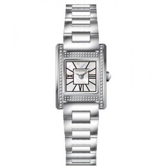 EMPORIO ARMANI Lady's Square Steel watch MOP Dial AR11662 EMPORIO ARMANI Lady's Square Steel watch MOP Dial AR11662