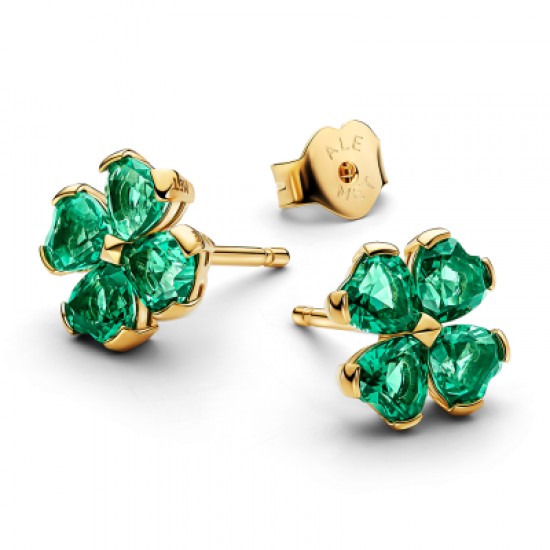 Pandora Green Lucky Clover Stud Earrings 264500C01