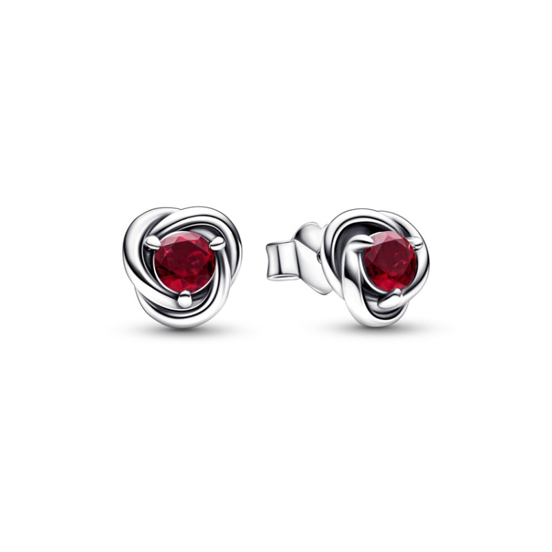 Pandora True Red Eternity Circle Stud Earrings 292334C01