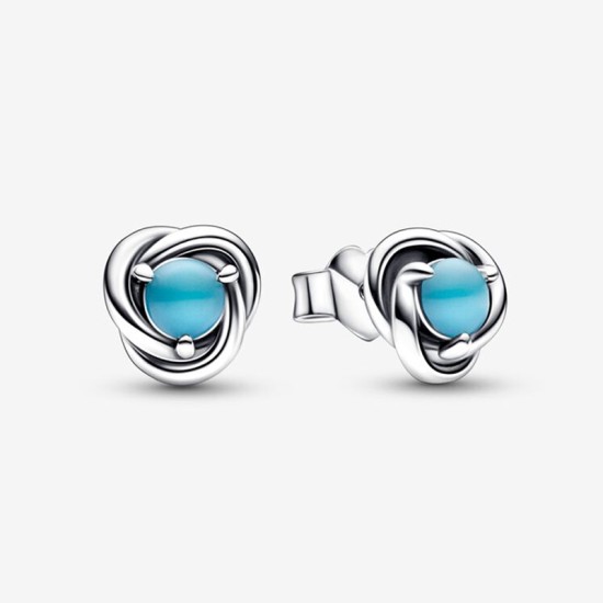 Pandora Turquoise Eternity Circle Stud Earrings 292335C02