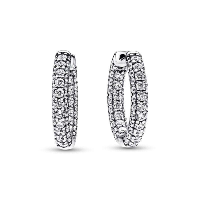 Pandora Timeless Pavé Single-row Hoop Earrings 292624C01