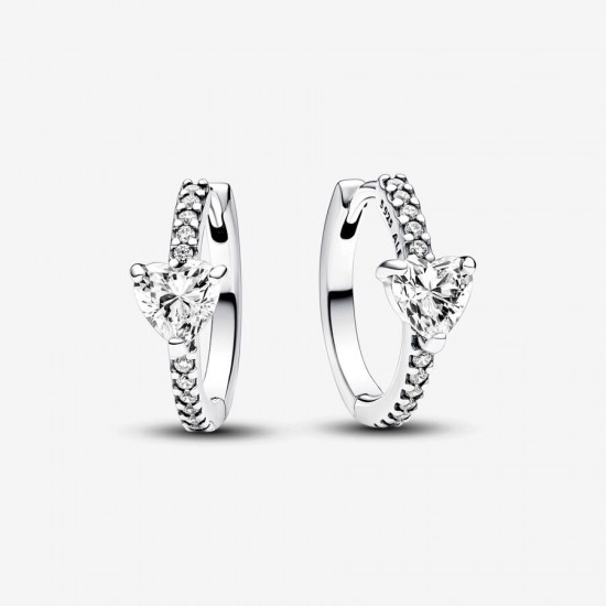 Pandora Sparkling Heart Hoop Earrings 293101C01