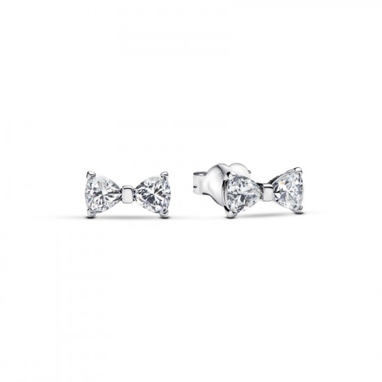 Pandora Sparkling Small Bow Earrings 293542C01