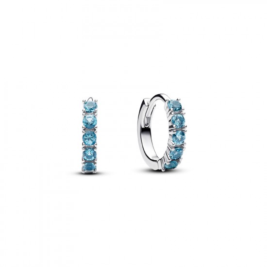 Pandora Light Blue Huggie Earrings 293849C01