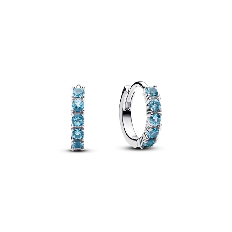 Pandora Light Blue Huggie Earrings 293849C01