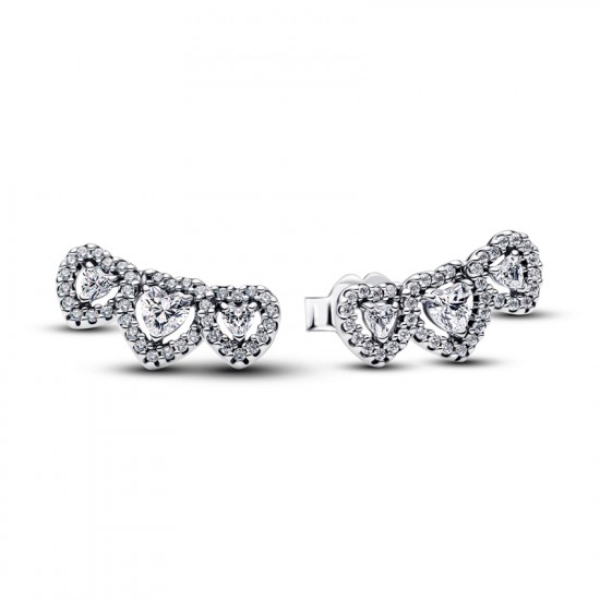 Pandora Heart Trilogy Stud Earrings 294411C01