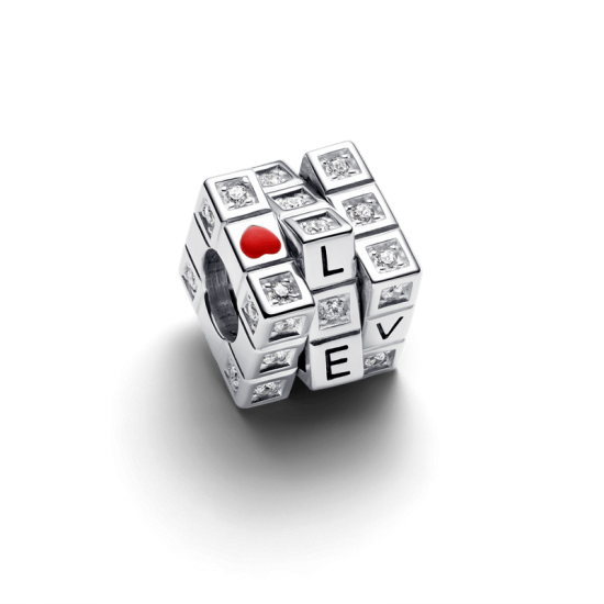 Pandora Moveable Cube Love Charm 793672C01