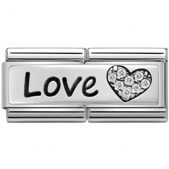 Nomination Double Link Love with CZ 330731/05