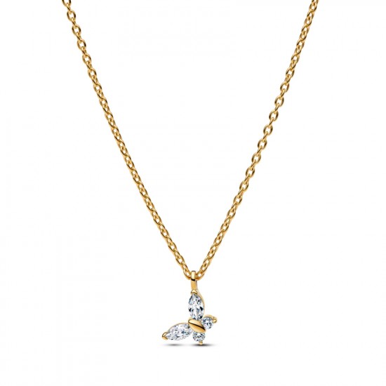 Pandora Butterfly Pendant Necklace Gold Plated 364267C01