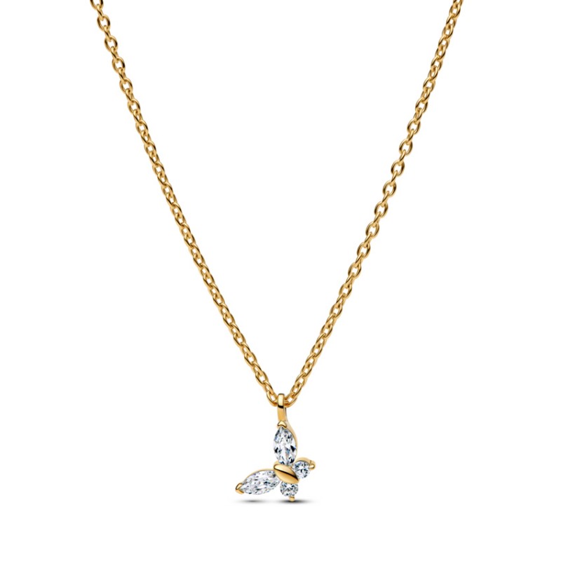 Pandora Butterfly Pendant Necklace Gold Plated 364267C01