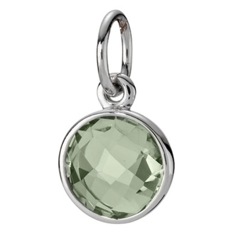 Pandora Silver Pentant with Green Amethyst Charm 390173GAM