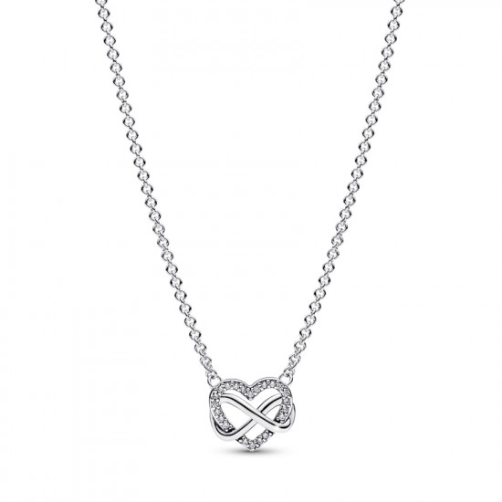 Pandora Sparkling Infinity Heart Collier Necklace 392620C01