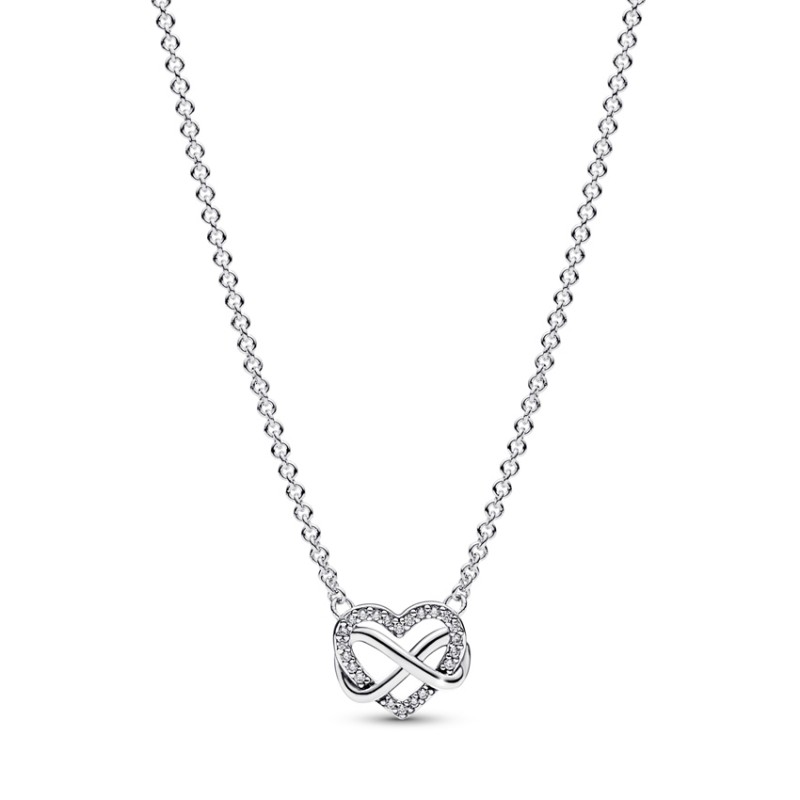 Pandora Sparkling Infinity Heart Collier Necklace 392620C01