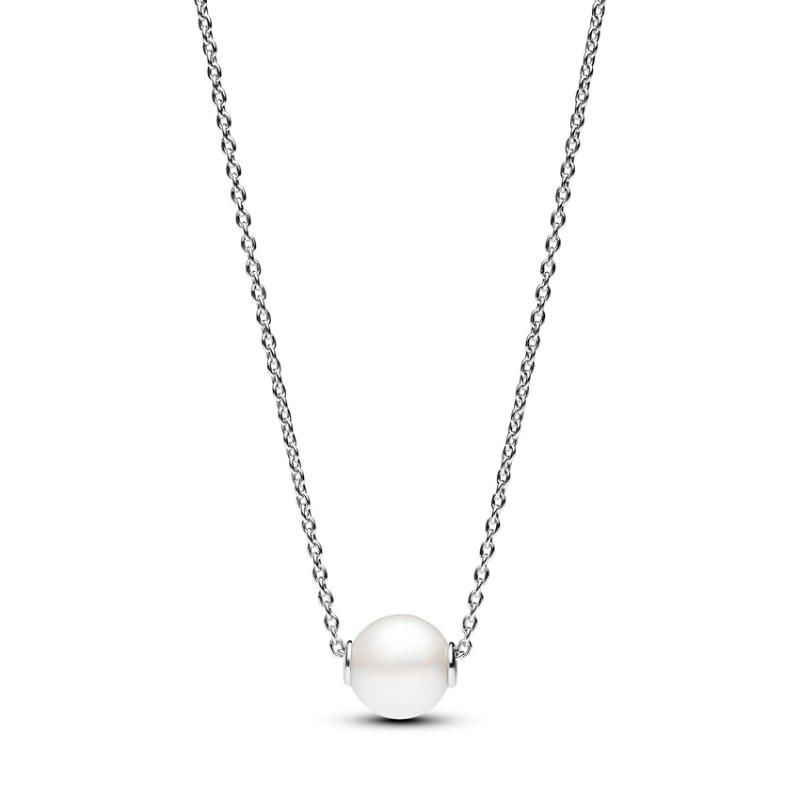 Pandora Treated Freshwater Cultured Pearl & Pavé Collier Necklace 393167C01
