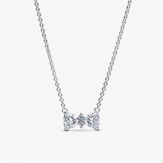 Pandora Sparkling Bow Necklace 393509C01
