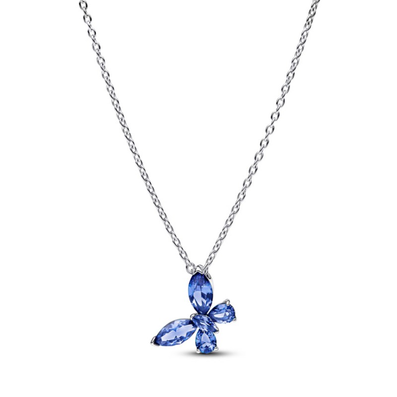 Pandora Blue Butterfly Necklace 394232C01