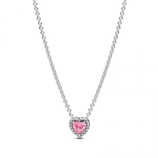Pandora Pink Elevated Heart Necklace 398425C02