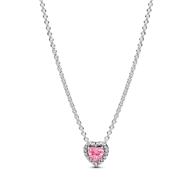 Pandora Pink Elevated Heart Necklace 398425C02