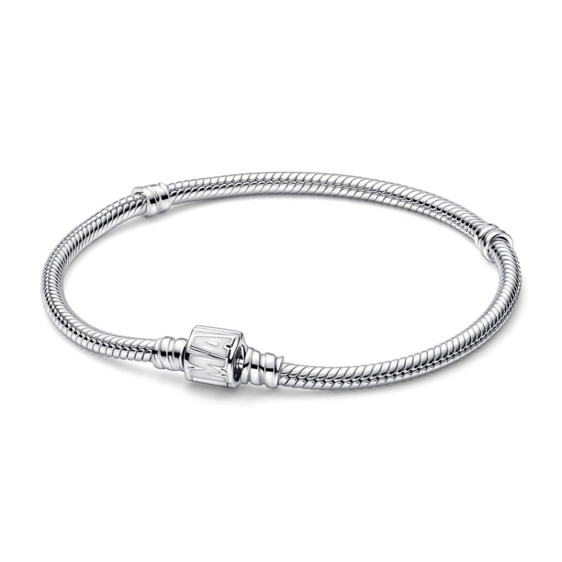 Pandora Moments Marvel Logo Clasp Snake Chain Bracelet 592561C01