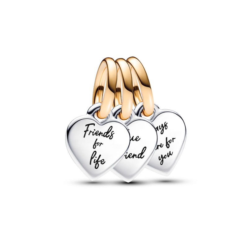 Pandora Two-tone Splittable Triple Dangle Charm 762722C00