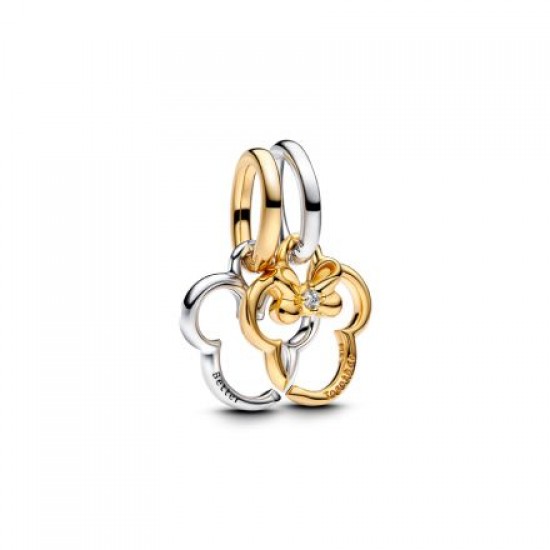 Pandora Disney Mickey Mouse & Minnie Mouse Splittable Dangle Charm 763650C01