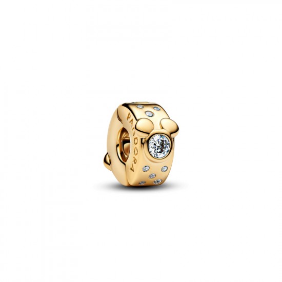 Pandora Disney Mickey Mouse Gold Plated Clip 764130C01