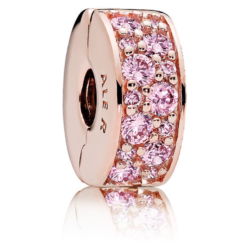 Pandora Rose Clip with Pink CZ 781817PCZ