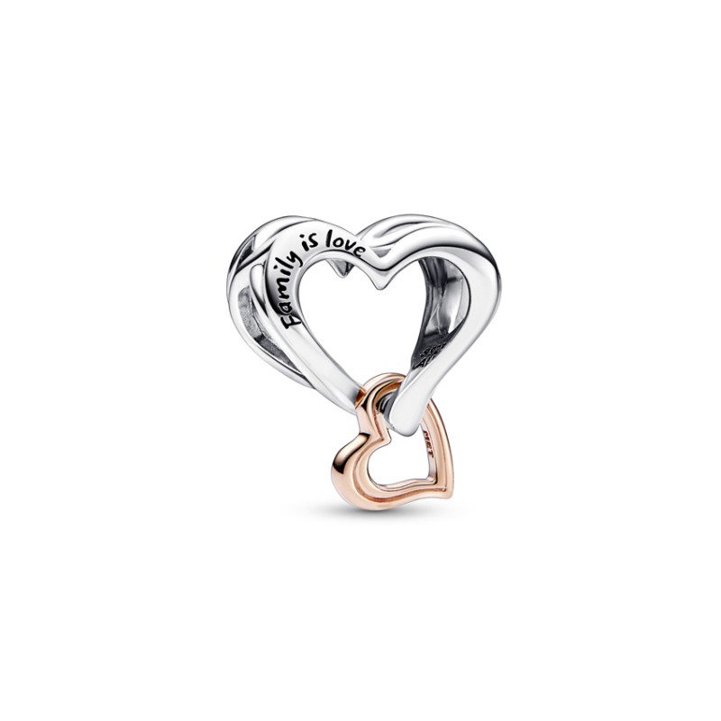 Pandora Two-tone Openwork Infinity Heart Charm 782642C00