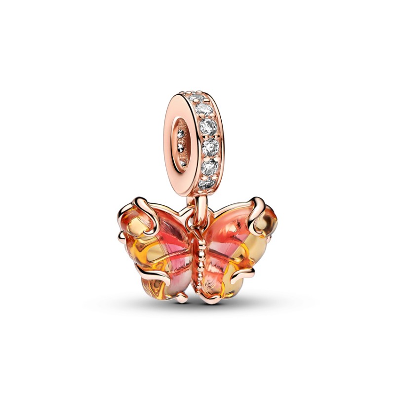 Pandora Pink and Yellow Butterfly Dangle Charm 782698C01