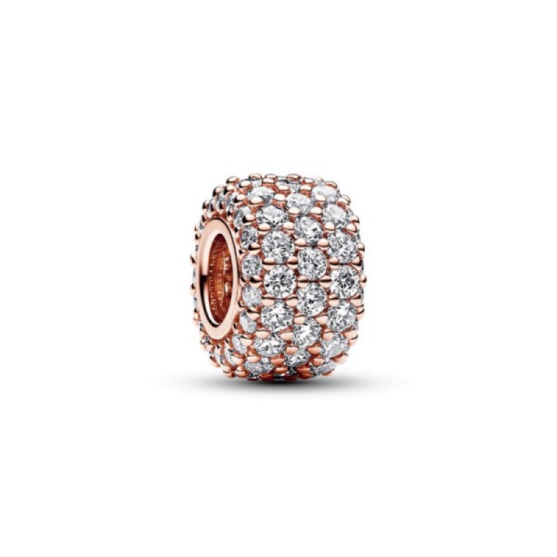 Pandora Rose Sparkling Triple Band Pave Charm 782820C01
