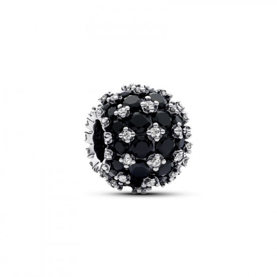 Pandora Sparkling Pavé Round Black Charm 792630C04