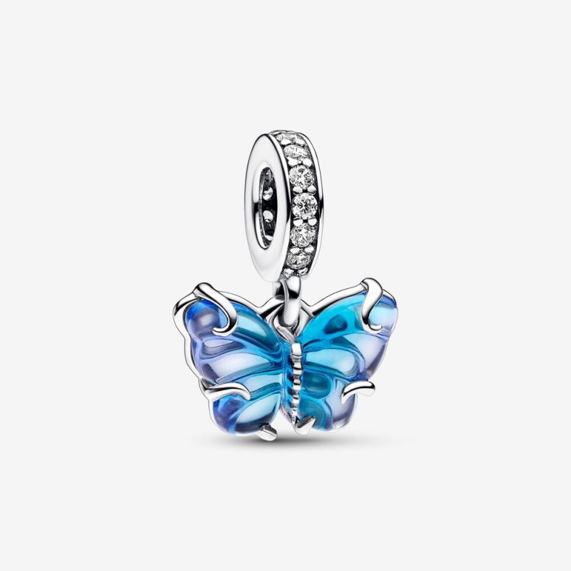 Pandora Blue Murano Glass Butterfly Dangle Charm 792698C01