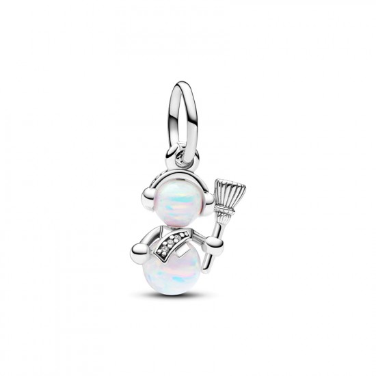 PANDORA Opalescent Snowman Dangle Charm 792981C01
