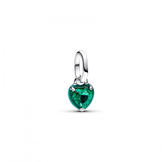 Pandora Mini Green Dangle Heart 793042C03