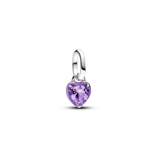 Pandora Mini Purple Dangle Heart 793042C04